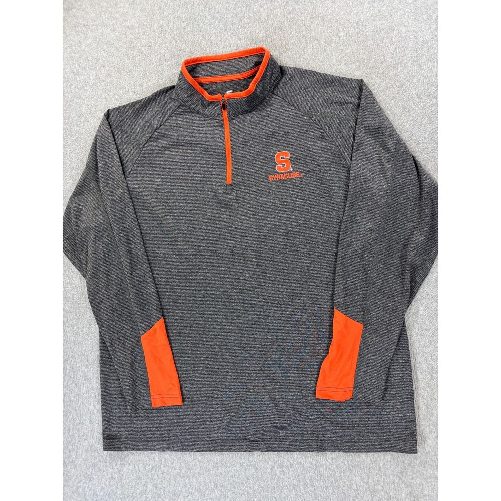 Syracuse Orange Colosseum Athletics 1/4 Zip‎ Campus Pullover (Men's XL) Gray